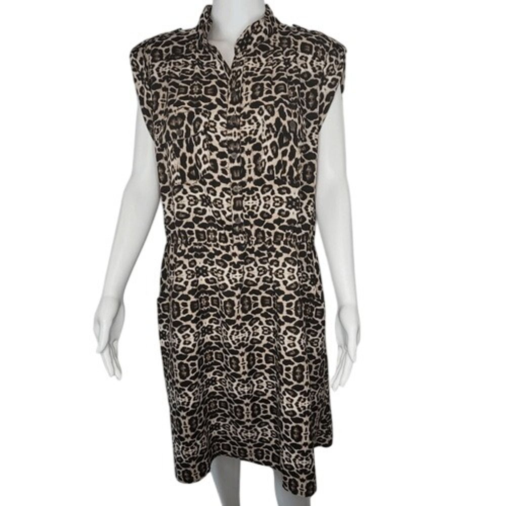 Speed Control Sleeveless Animal Print Dress